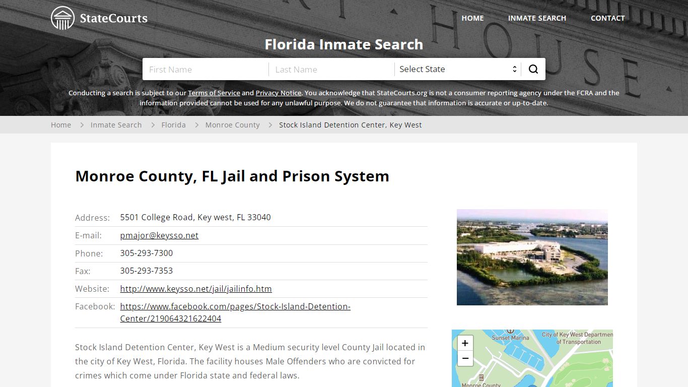 Stock Island Detention Center, Key West Inmate Records ...